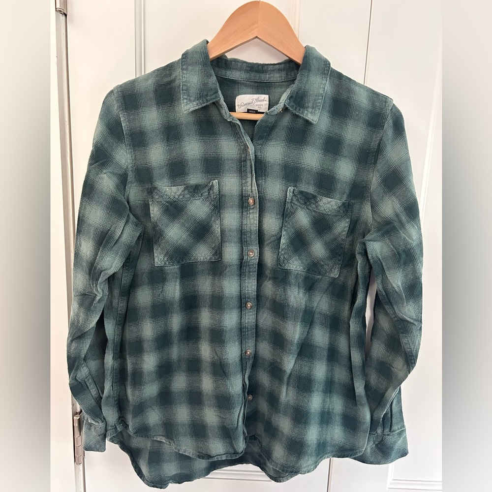 Mens Medium Vintage Flannel Button Down Long Sleeve by Universal Thread